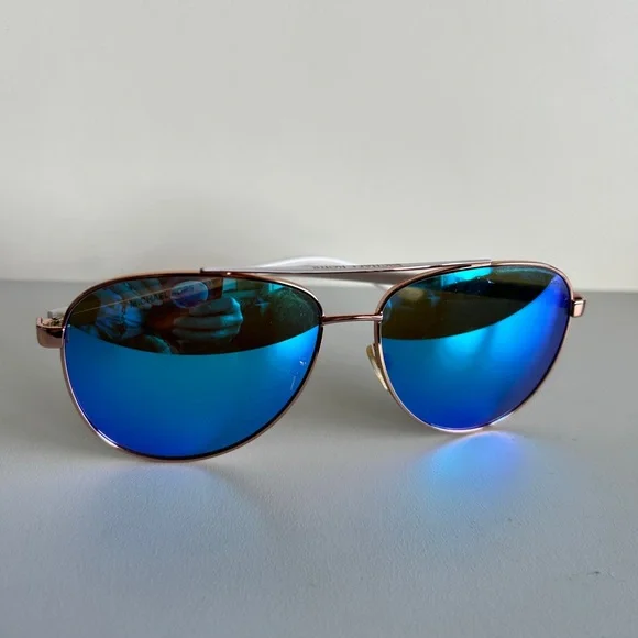 🌺HOST PICK Michael Kors White, Rose Gold, Mirrored Blue Sunglasses - Picture 2 of 4